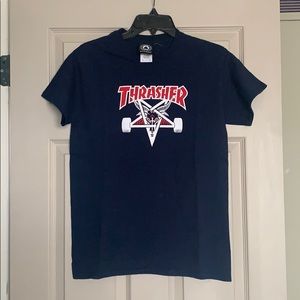 Small dark blue Thrasher t-shirt